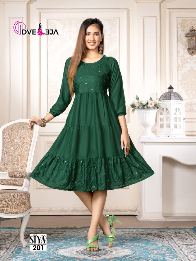 Dveeja Siya 2 New Designer Ethnic Wear Rayon Latest Kurti Collection